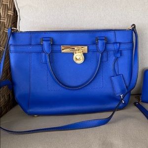 Michael Kors Blue Small Hamilton Bag